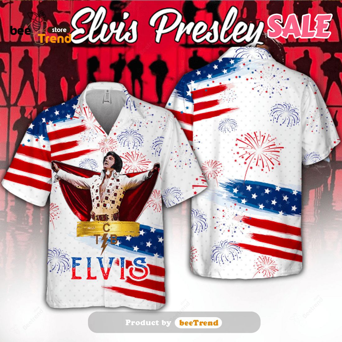 The King Elvis Presley Hawaiian Shirt Gift For Elvis Lovers