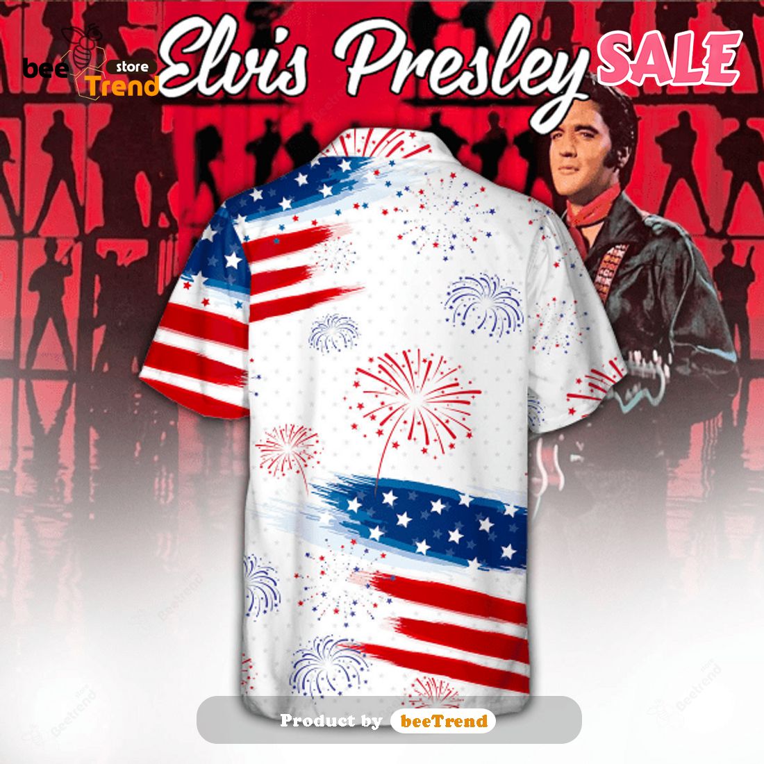 The King Elvis Presley Hawaiian Shirt Gift For Elvis Lovers