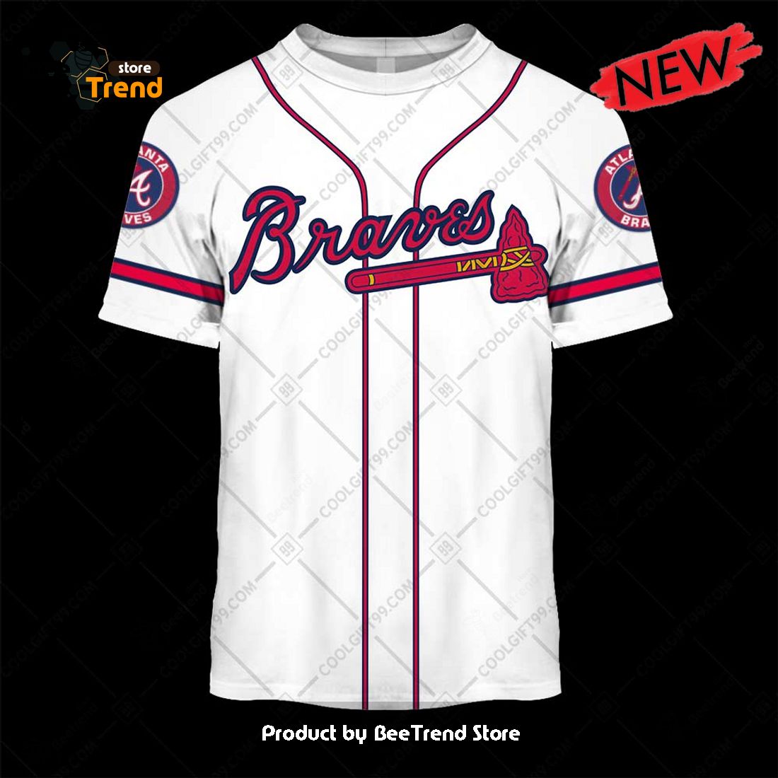 SALE] Personalized MLB Atlanta Braves Home Jersey Style Sweater