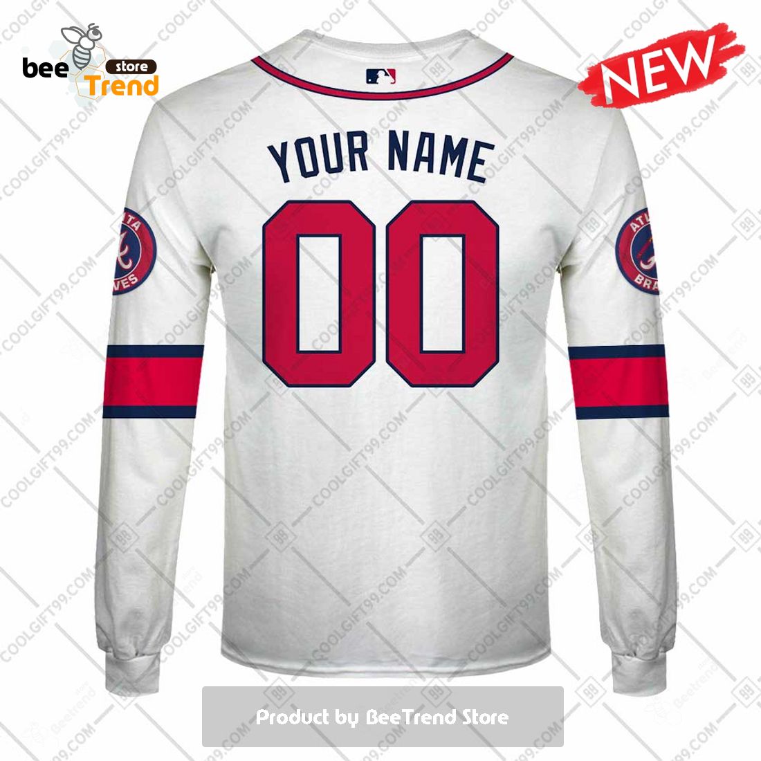 SALE] Personalized MLB Atlanta Braves Home Jersey Style Sweater Hoodie 3D -  Beetrendstore Store