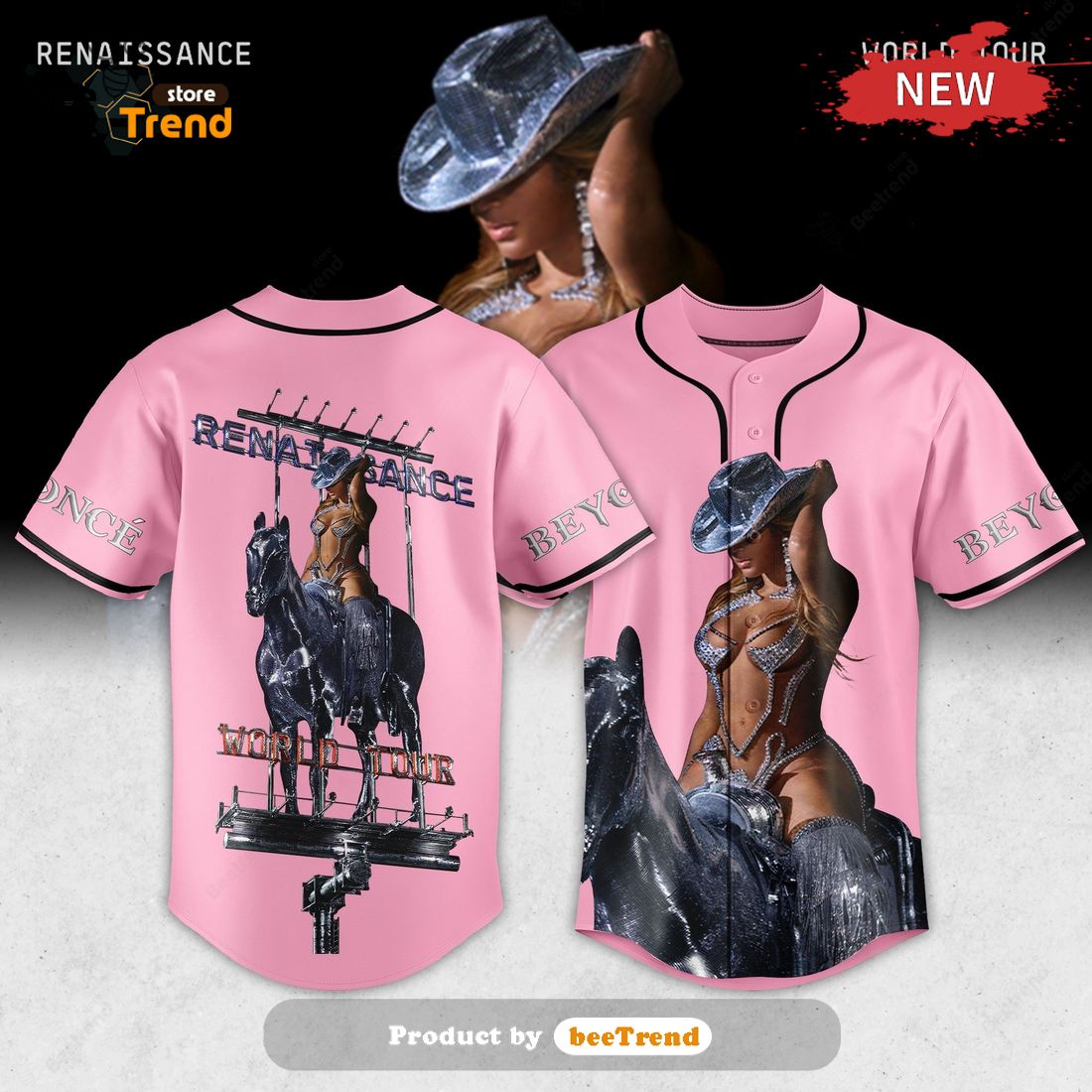 Beyonce Renaissance 2023 World Tour Pink Jersey - Beetrendstore Store