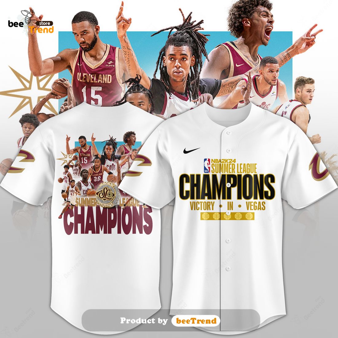 Cleveland Cavaliers Summer 2023 League Champions Jersey - Beetrendstore  Store