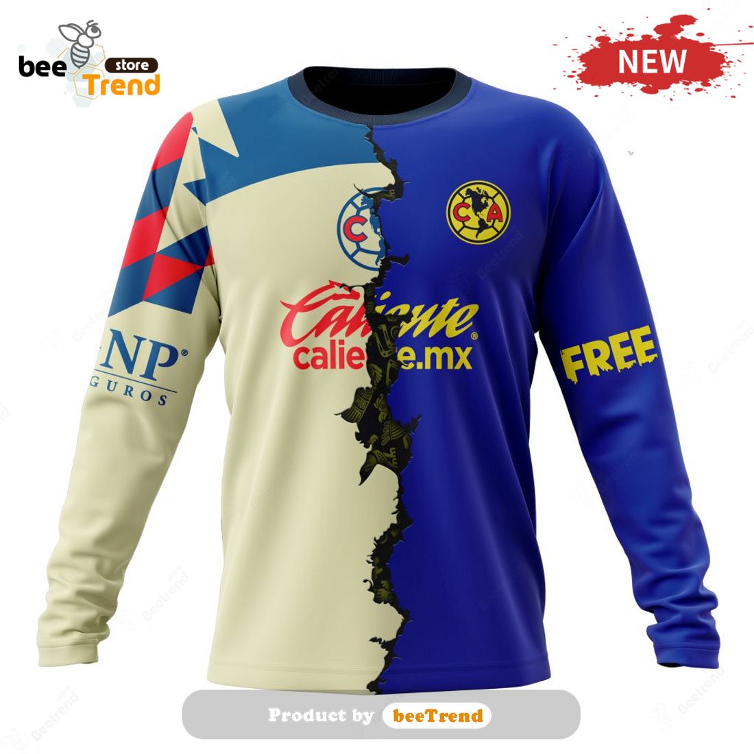 Personalized LIGA MX FC Juarez 2023 - 2024 Home Kits Sweater Hoodie 3D -  Beetrendstore Store