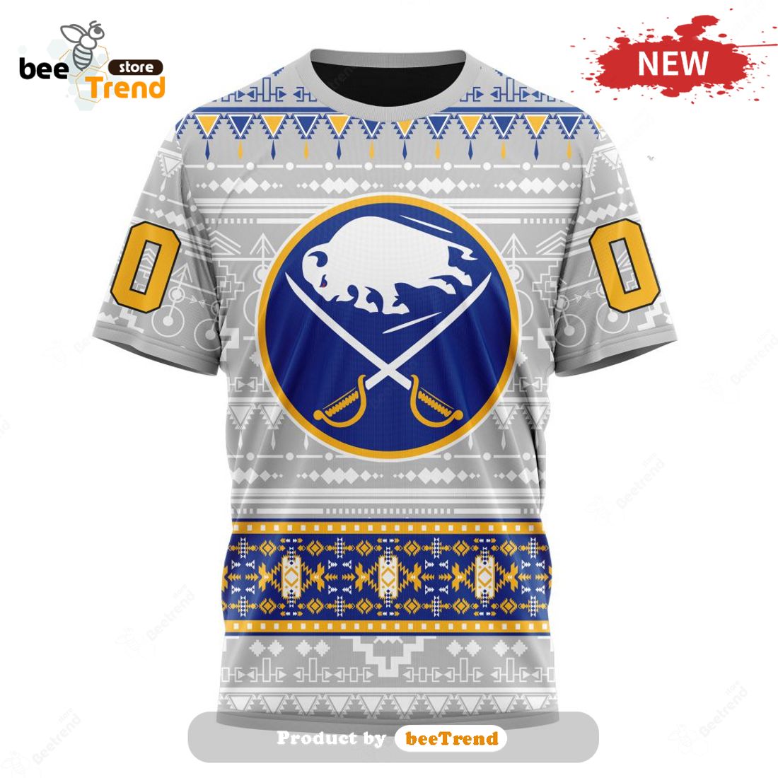 NHL Buffalo Sabres Special Native Costume Hoodie Sweatshirt 3D Custom  Number And Name - Freedomdesign