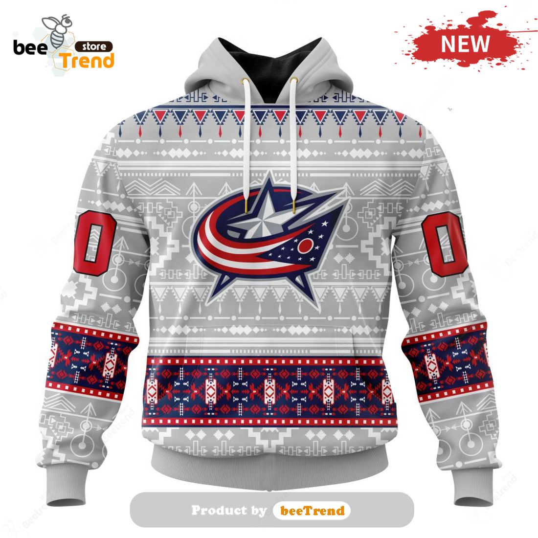 NHL Columbus Blue Jackets Special Native Costume Graphics Hoodie Sweatshirt  3D Custom Number And Name For Fans - Freedomdesign