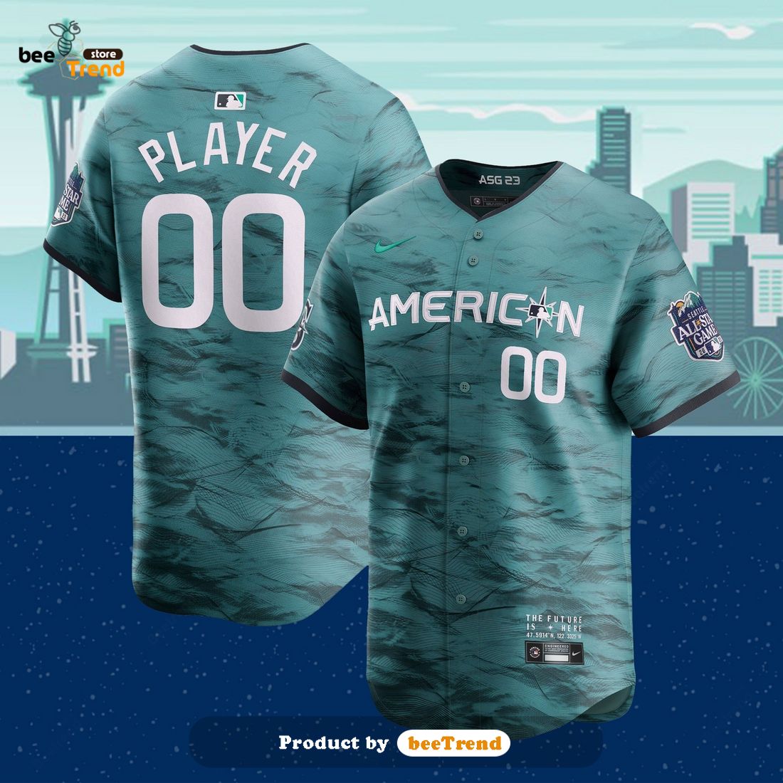 Personalized Seattle Mariners American League 2023 MLB All-Star Game Jersey  - Beetrendstore Store