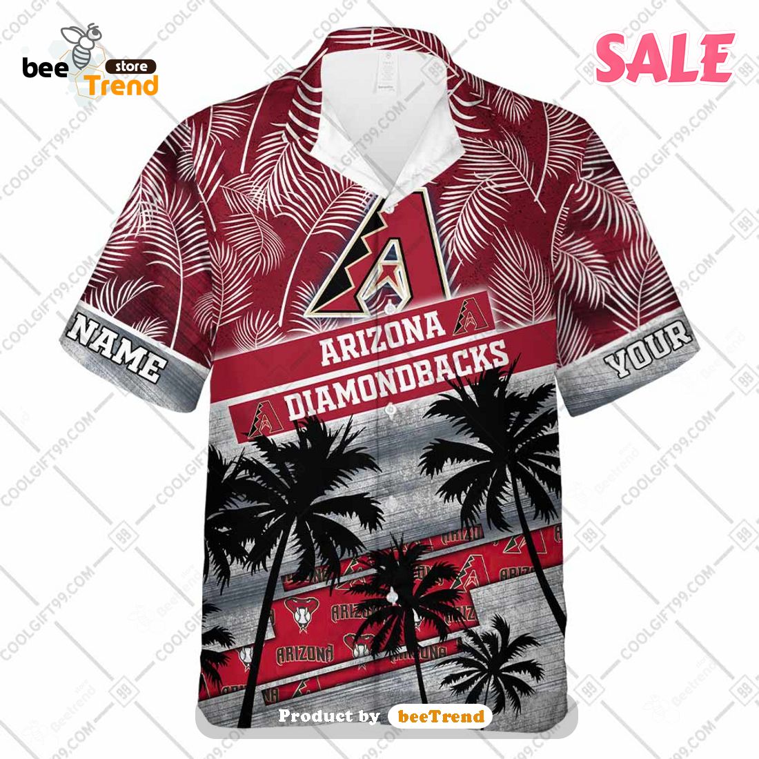 Diamondbacks MLB Palm Hawaiian Shirt Ideal Gift For Real Fans