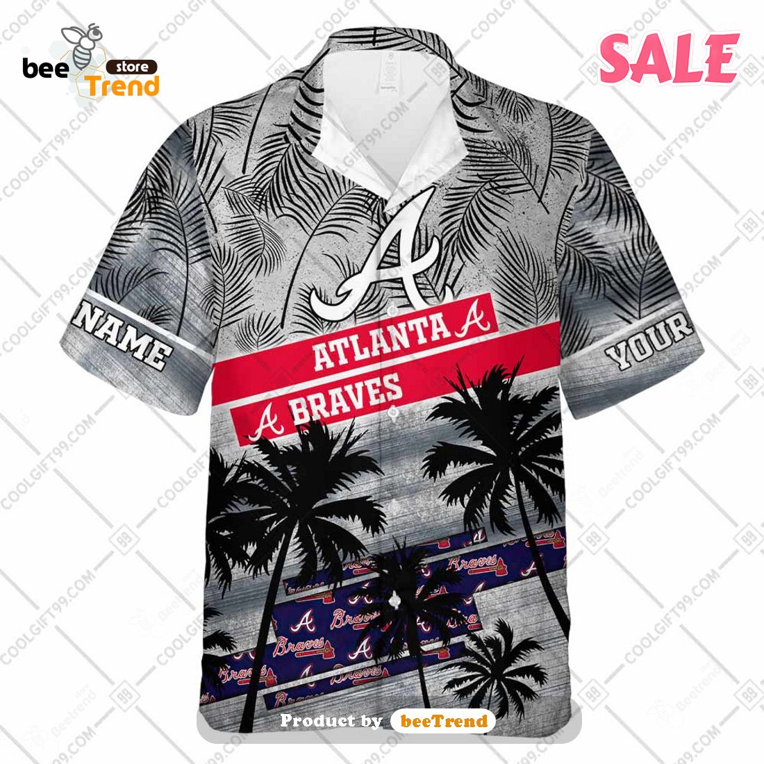 SALE] Personalized MLB Atlanta Braves Palm Tree Style Hawaiian Shirt -  Beetrendstore Store
