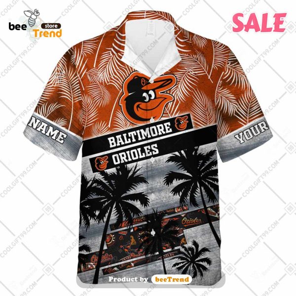 Baltimore Orioles Hawaiian Shirt Personalized Name & Number Beach Shirt  Gift
