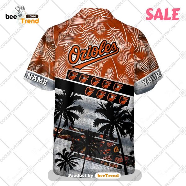 Baltimore Orioles Hawaiian Shirt Personalized Name & Number Beach Shirt Gift