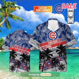 SALE] Personalized MLB Chicago Cubs Palm Tree Style Hawaiian Shirt