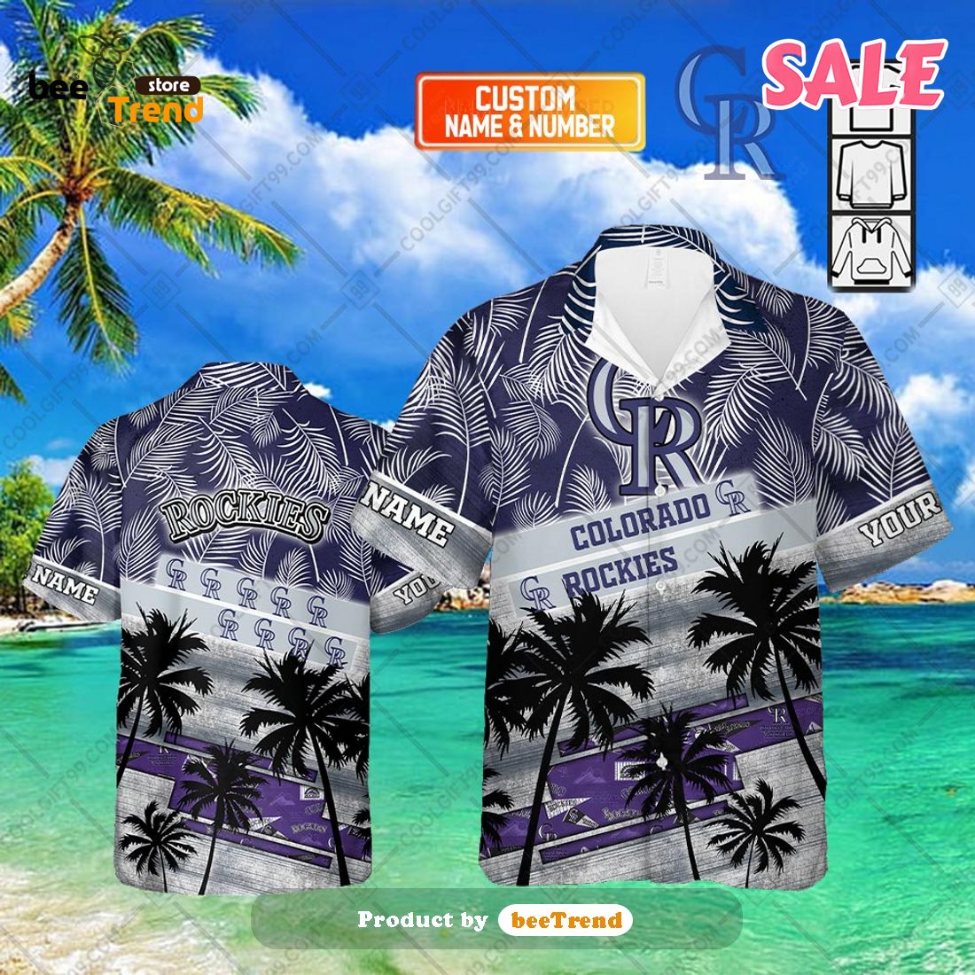 Colorado Rockies MLB For Sports Fan Pattern Hawaiian Beach Shirt