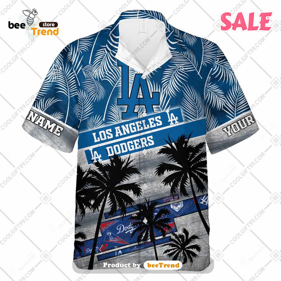 Los Angeles Angels MLB Custom Name Button Up Hawaiian Shirt For