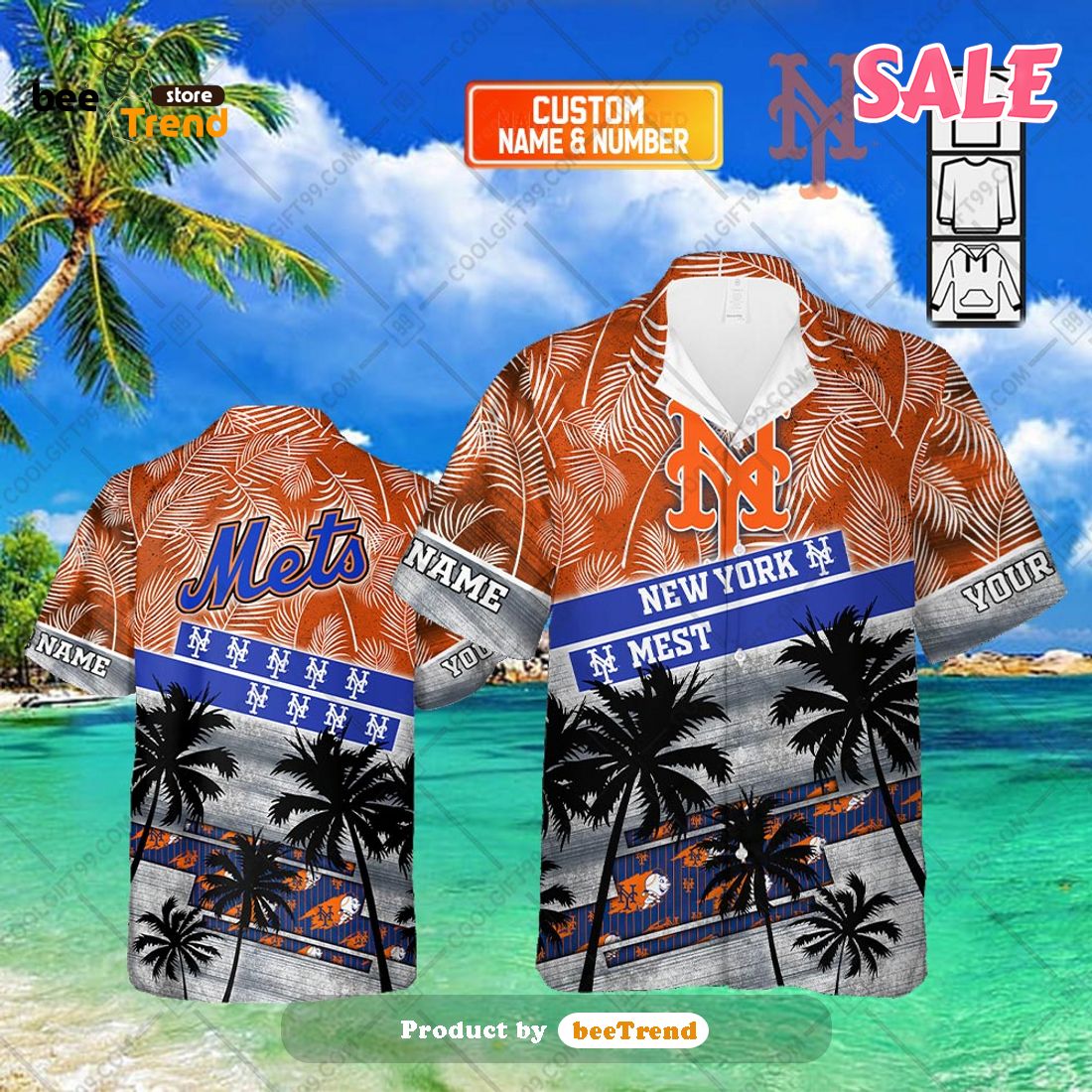 SALE] Personalized MLB New York Mets Palm Tree Style Hawaiian