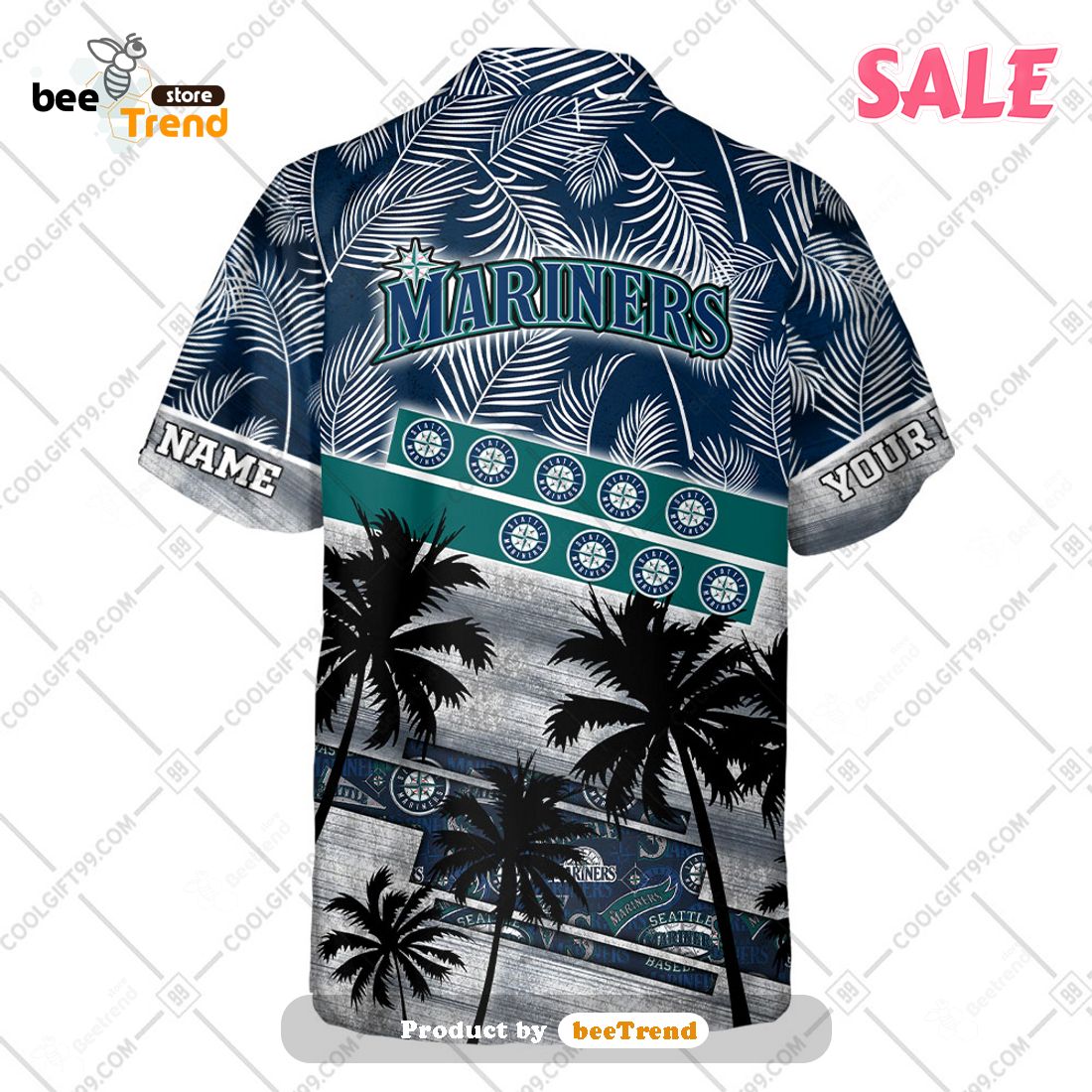 Seattle Mariners MLB Hawaiian Shirt Island Pattern Summer Beach