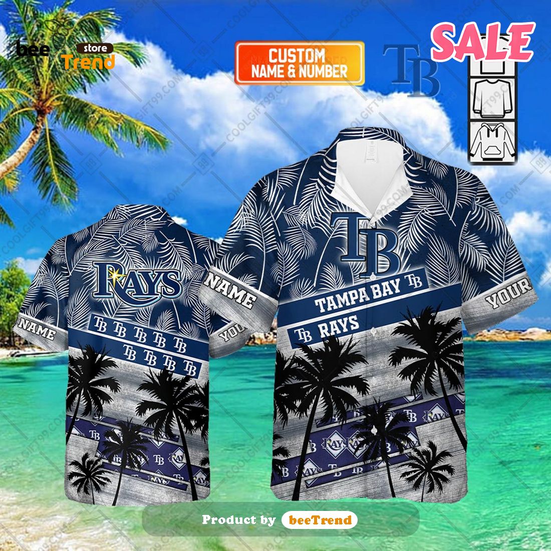 Tampa Bay Rays Tropical Pattern For Fans Hawaiian Shirt and Short