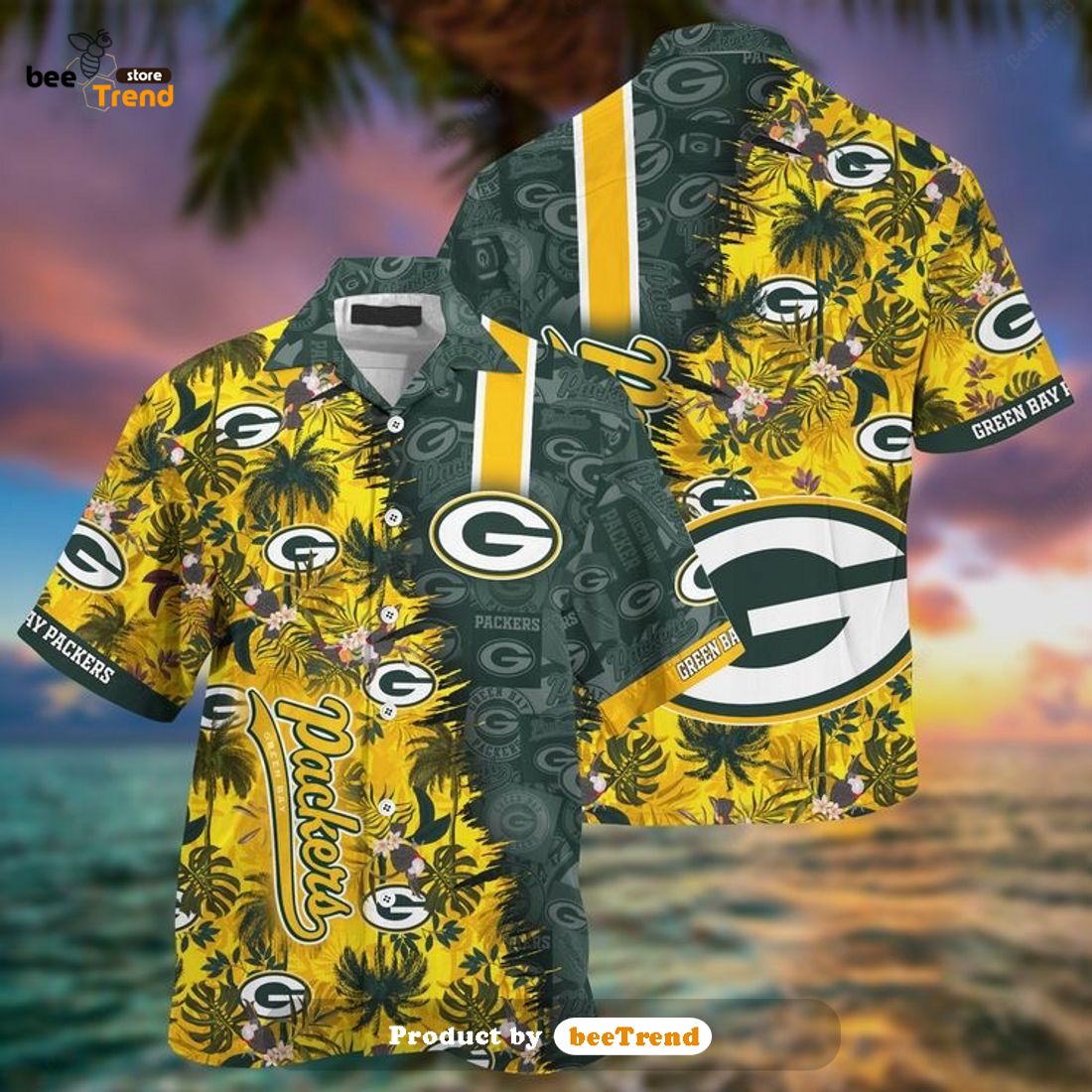 Green Bay Packers Hawaiian Shirt Beach Shirts For Sports Fans This