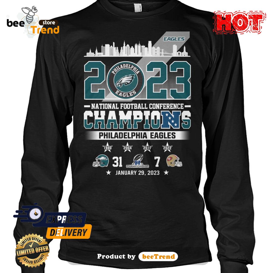 Funny 2023 philadelphia eagles conference championship shirt