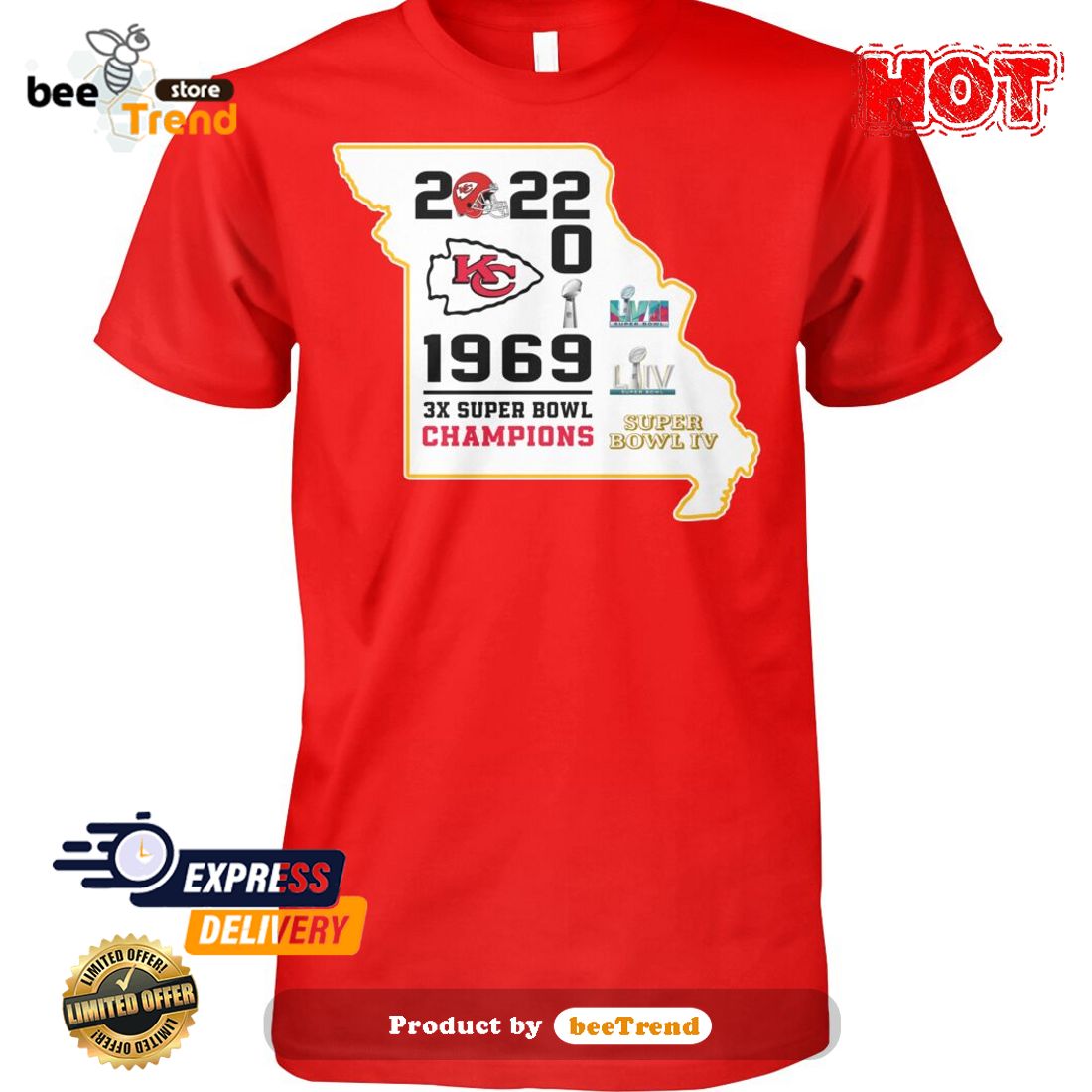 Kansas City Chiefs 2022 NFL Champions Shirt - Trends Bedding