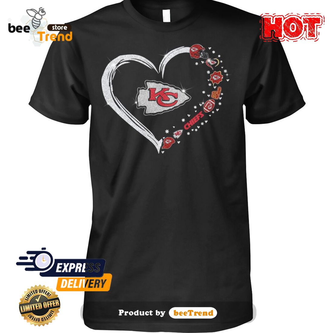 Kansas City Chiefs Heart Shirt