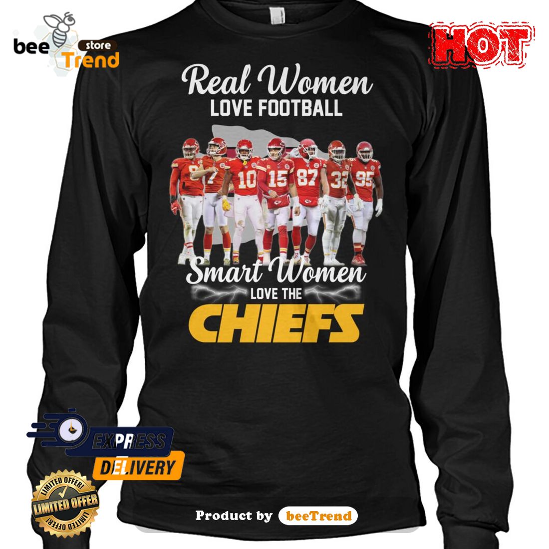 Smart Women Love The Kansas City Chiefs T Shirt -  Worldwide  Shipping