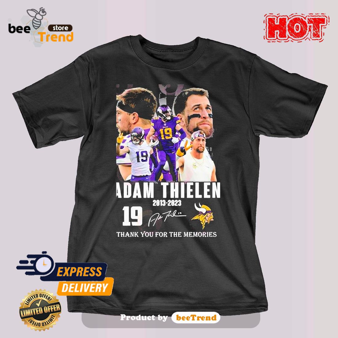 Shop Stylish Adam Thielen Printed T-Shirts for Men #1238041 at