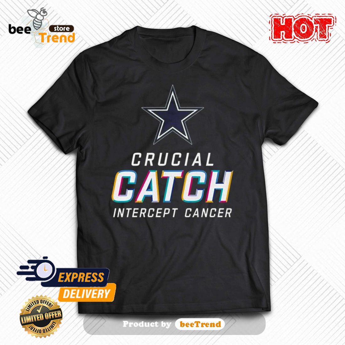 Dallas Cowboys Crucial Catch Intercept Cancer Shirt