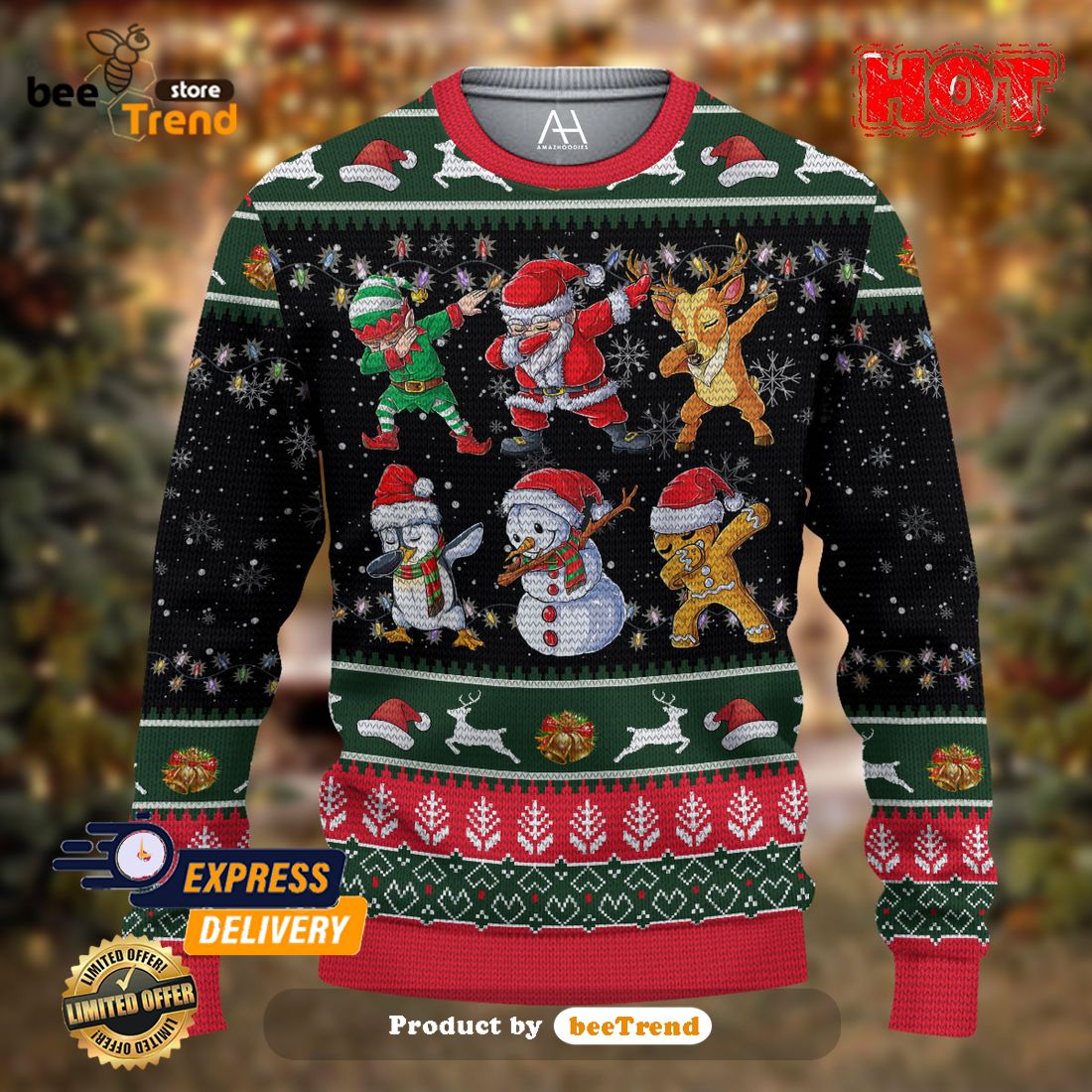 Christmas Gift Jacksonville Jaguars Christmas Snowflakes Pattern 3D Ugly  Christmas Sweater For Men And Women