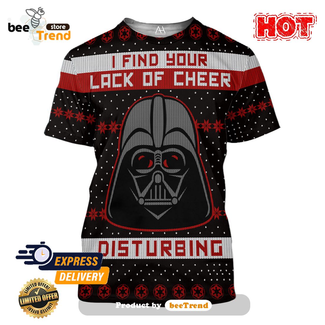 HOT TREND Darth Vader Christmas Sweater 3D All Over Printed Shirts