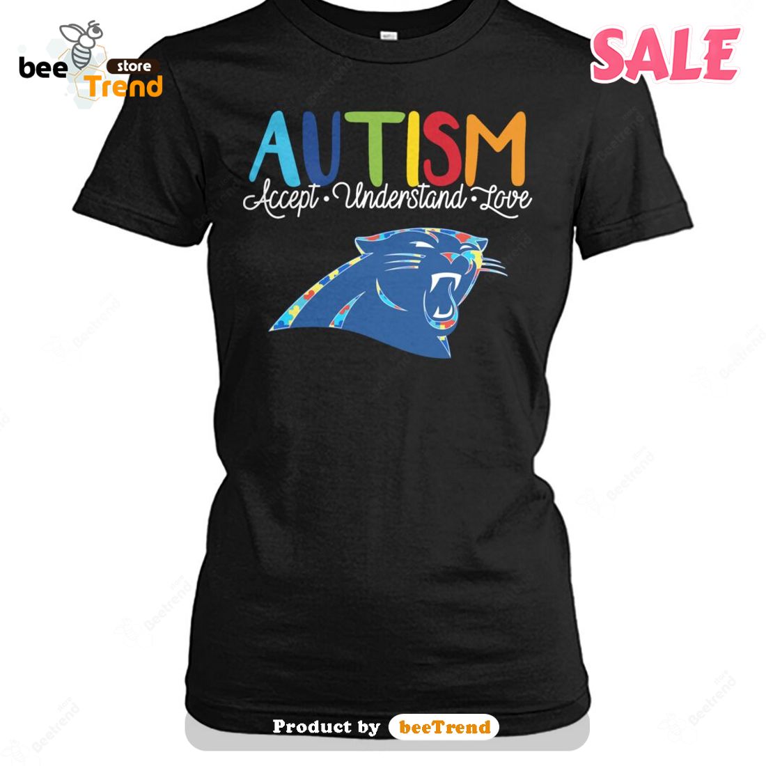 NFL T shirt Cheap 3D Custom Carolina Panthers T shirt Sale For