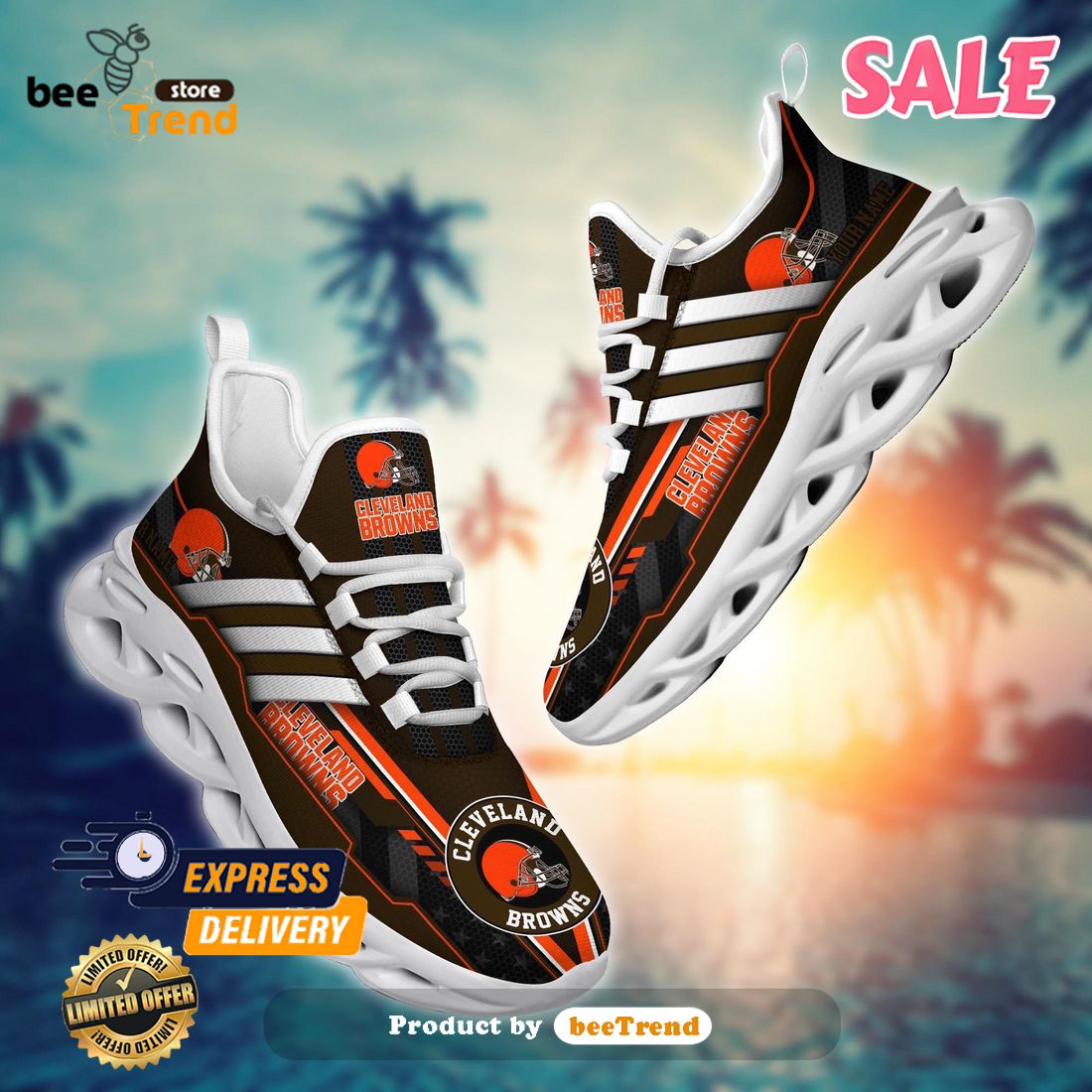 SALE] Cleveland Browns Max Soul Sneakers Trending Summer 2023