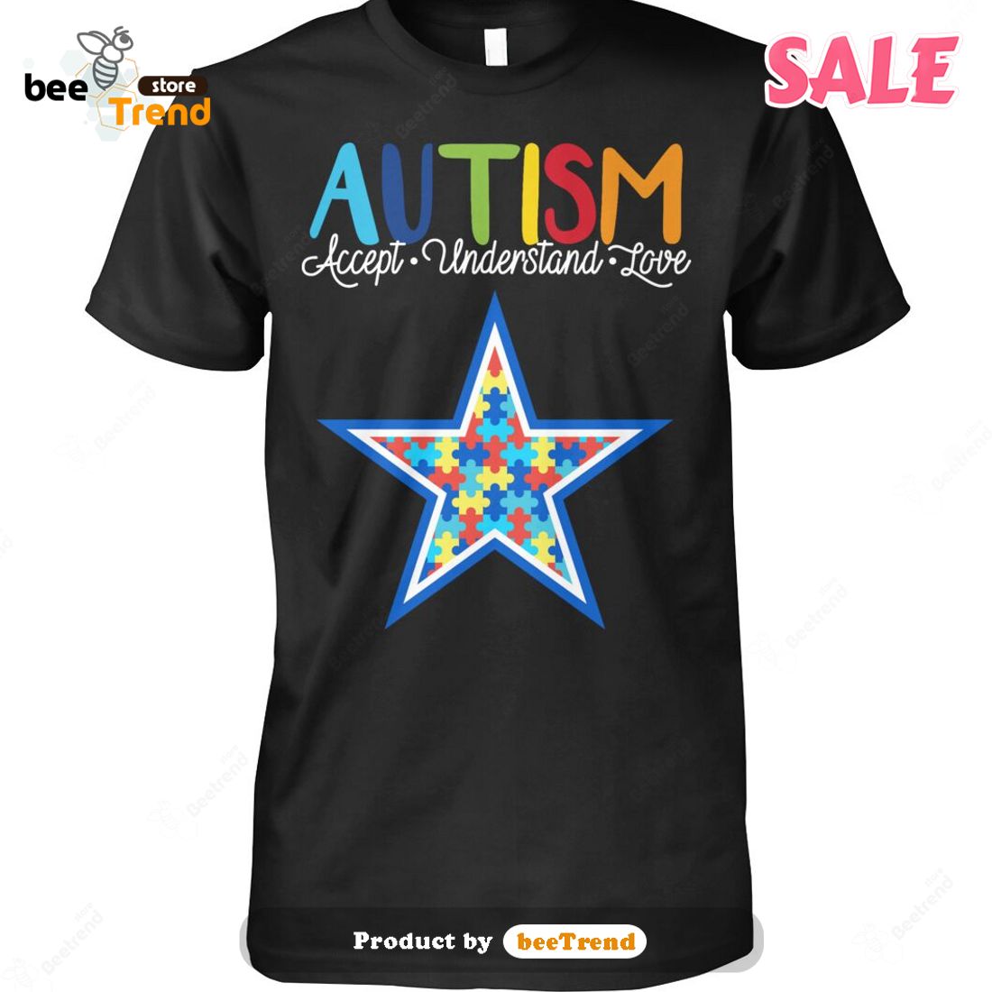 SALE Dallas Cowboys Autism Accept Understand Love 2023 Classic T