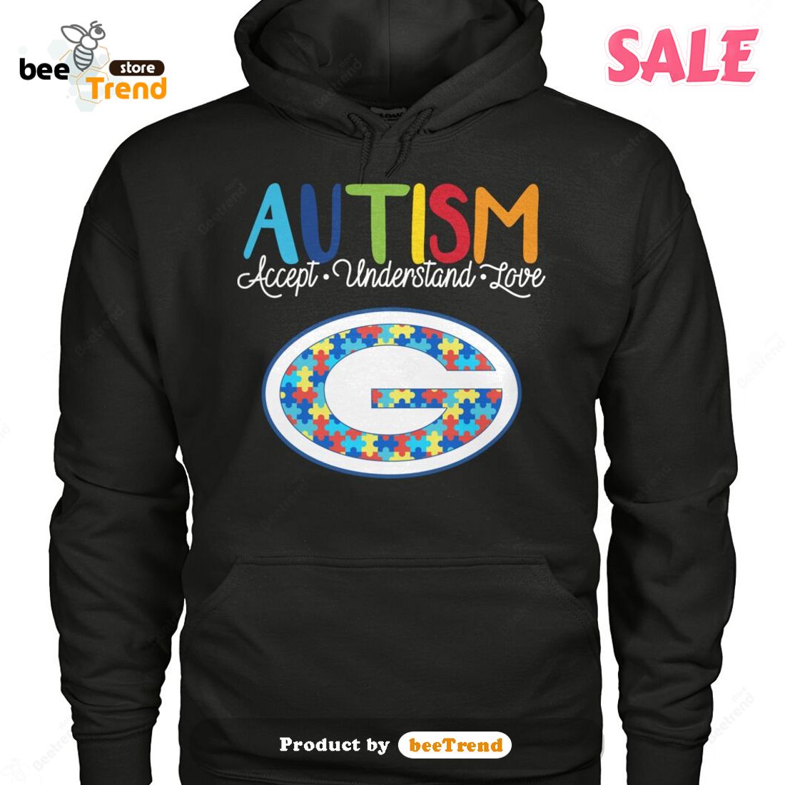 Green Bay Packers Autism T-Shirt 3D Hoodie Zip Hoodie Sweatshirt Custom  Name For Fans