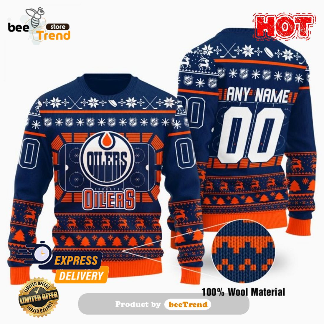 Edmonton Oilers Personalized Name 3D Tshirt Ideal Gift For Men And