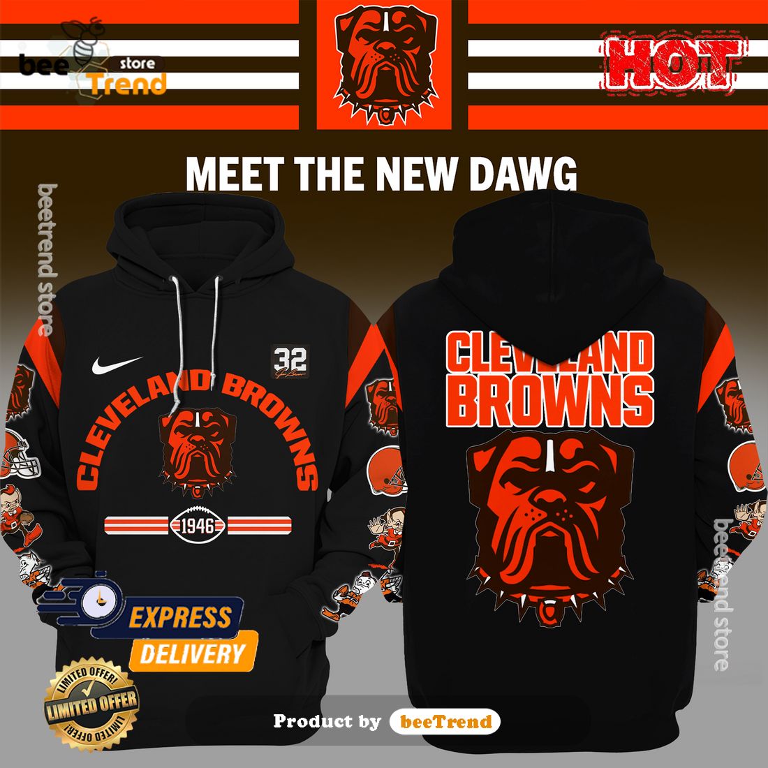 Merry And Bright Cleveland Browns NFL Christmas Tree T Shirts, Hoodies,  Sweatshirts & Merch