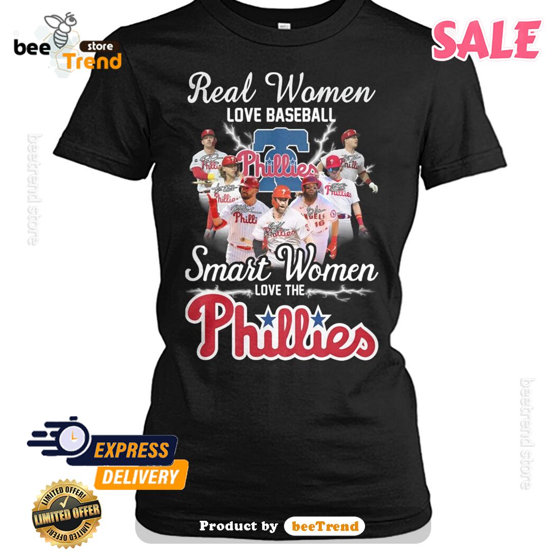 Official Philadelphia Phillies Team Real Women Love Baseball Smart