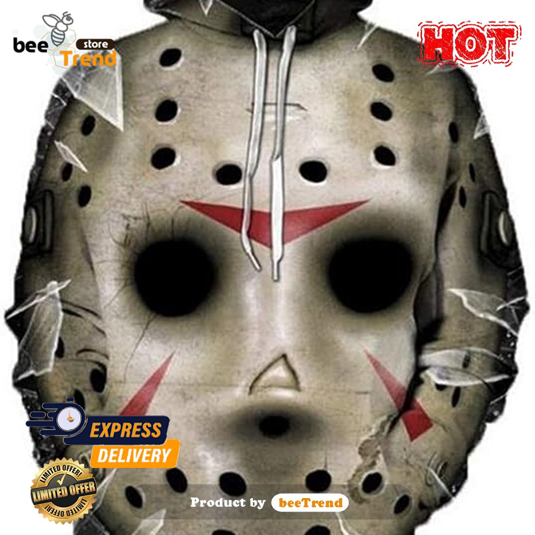 Dallas Cowboys Jason Voorhees Halloween Gift 3D Hoodie