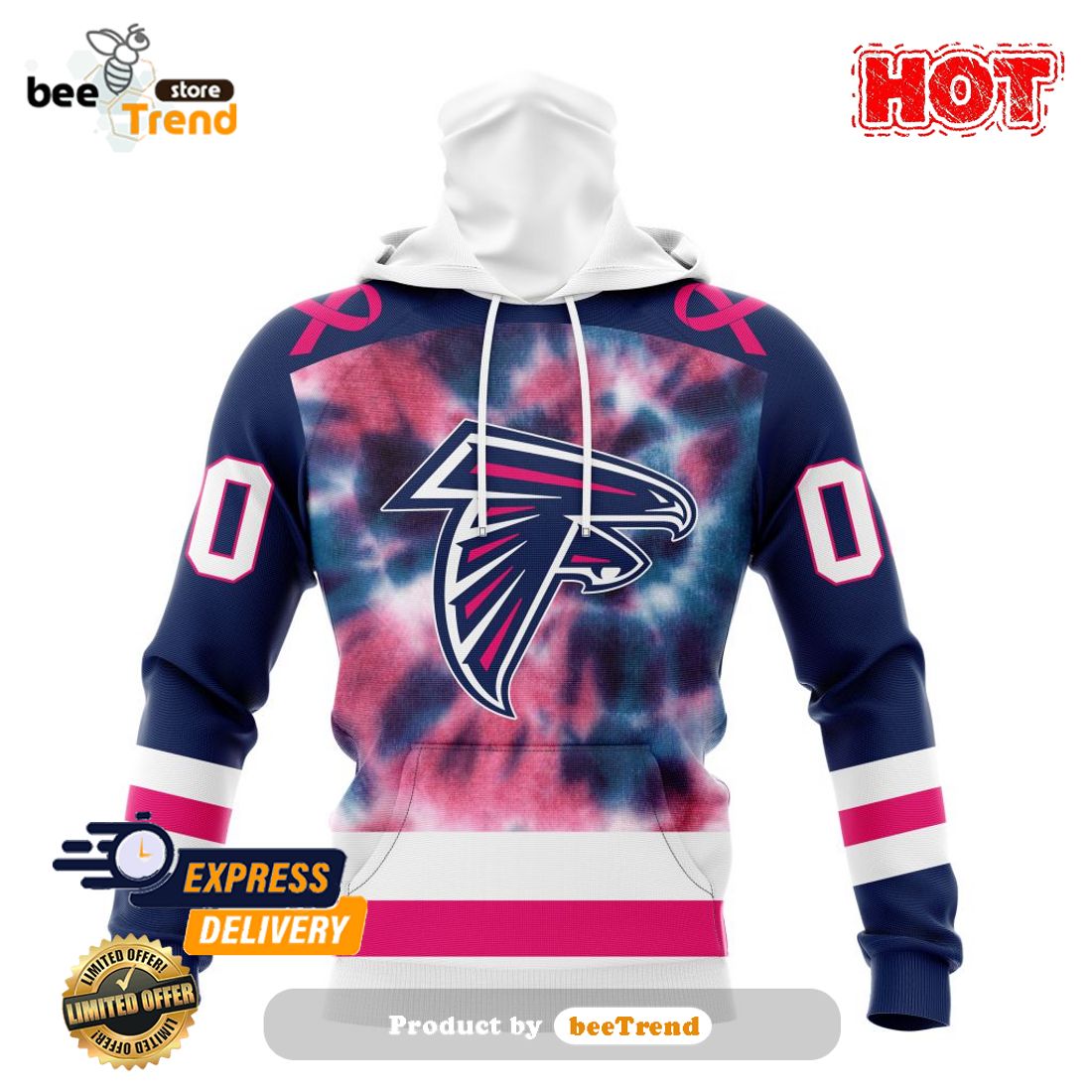 HOT TREND Personalized NFL Atlanta Falcons Special Pink Fight Breast Cancer  Sweater Hoodie 3D - Beetrendstore Store