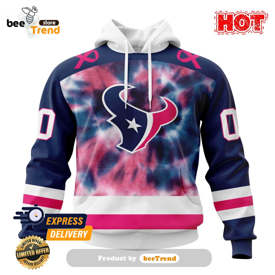 NFL Houston Texans Red Hoodie, Zip Hoodie 3D All Over Print For Fans