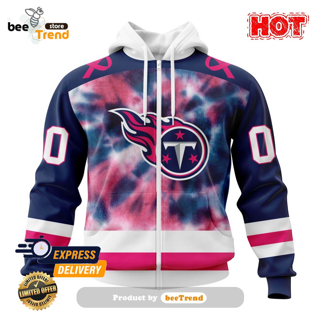 NFL Tennessee Titans Special Pink Fight Breast Cancer Hoodie