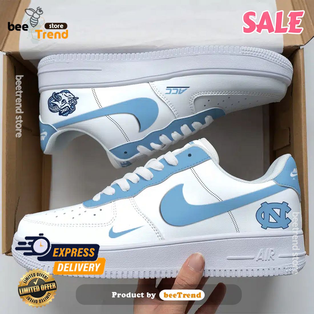 North Carolina Tar Heels Nike Air Force 1 