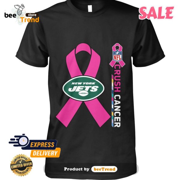 SALE New York Jets Crush Cancer NFL Collections Classic T-Shirt