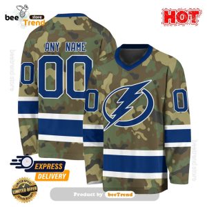 SALE Custom NHL Tampa Bay Lightning Special Camo V-Neck Long Sleeve -  Beetrendstore Store