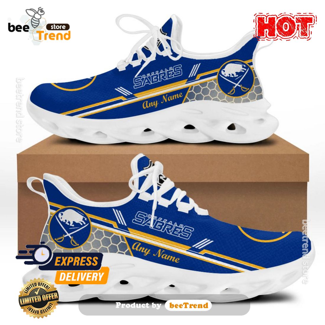 Personalized Name For Fans Nfl Buffalo Bills Max Soul Shoes Men