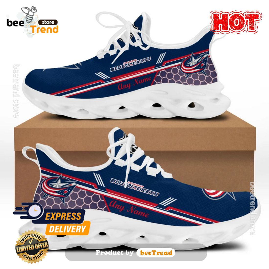 Buffalo Bills Personalized Name NFL Max Soul Shoes Men And Women