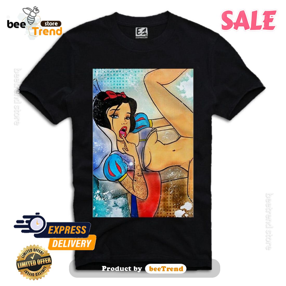 Bad Ass Sexy Snow White Chick Stunner Bombshell Bondage SM BDSM T-Shirt -  Beetrendstore Store